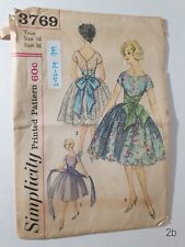 Simplicity 3679 Vintage 1950s Style Dress Sewing Pattern Uncut Size 16 teen picture