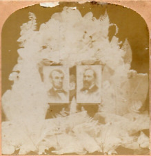 1884 The Martyrs, Lincoln and Garfield.  Underwood  Stereoview Photos picture