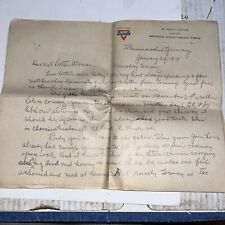 Antique January 1919 WWI Letter Home to Wife From Kleinmaischeid Germany 4 Pages picture