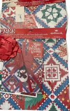 Vtg Hallmark Christmas Gift Wrap Kit Bow Wrapping Paper Sampler Quilt Set picture
