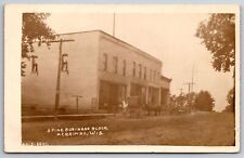 Merrimac WI~A Fine Business Block~Post Office~Horses~Buggy~Wagons~1911 RPPC picture