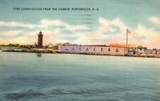 Vintage Postcard 1941 Fort Constitution from the Harbor Portsmouth NH Pub Tichno picture