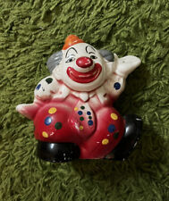 Vintage Clown Ceramic Made in Italy Figure Bank Hand Painted 3” Italian picture