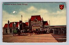 Chicago IL-Illinois, Entrance To Stock Yards, Antique, Vintage c1912 Postcard picture