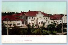 Stockton California CA Postcard St. Joseph's Home Exterior Scene c1905's Antique picture
