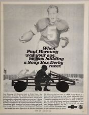 1968 Print Ad Chevrolet Soap Box Derby Racer Paul Hornung Packers Quarterback picture