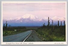 Mt Drum Alaska~Twilight View~Continental Postcard picture