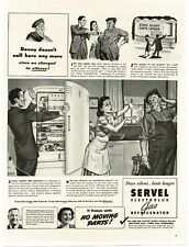 1941 Servel Electrolux Gas Refrigerator cartoon comic art Vintage Print Ad 1 picture