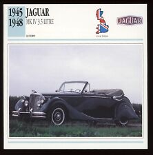1945 - 1948 Jaguar MK IV 3.5 Litre  Classic Cars Card picture