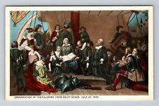 Provincetown MA-Massachusetts, Embarkation Of The Pilgrims, Vintage Postcard picture