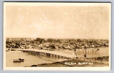 C.1939 RPPC BALBOA ISLAND, NEWPORT BEACH CA BIRD'S EYE VIEW PHOTO Postcard P47 picture