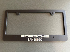 PORSCHE San Diego License Plate Frame NEW Black Metal Genuine OEM  picture