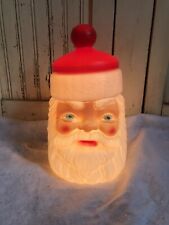 Vintage Blow Mold Santa Cookie Jar General Foam New Old Stock 12” inch LIGHTED picture