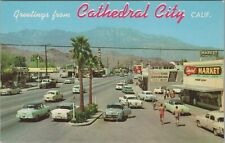 Postcard Greetings from Cathedral City California Vintage Cars  picture