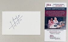 Yasser Arafat Signed Autographed 3x5 Card JSA Certified PLO Palestinian Leader picture