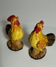 2 Rooster Figurine's, Unbranded Super Cute Farmhouse Decor.  About 4 Inch Tall picture