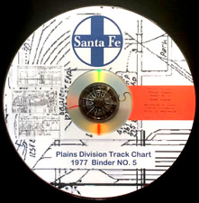 Atchison Topeka & Santa Fe 1977 Plains Div Track Chart Binder5 PDF Pages on DVD picture