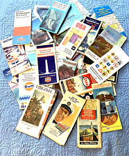 Vintage Lot of 40+ U.S Road Maps 1940-1999 Esso Hess Mobil Gulf Sunoco Etc. picture