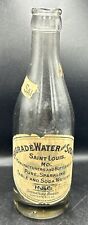 Antique Hygrade Water & Soda Co St Louis Art Deco Bottle Embossed & Paper Label picture