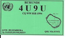 QSL 1994 Burundi United Nations    radio card picture