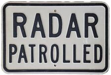 Vintage Rare Old Police Radar Speed Radar Enforced Embossed Road Street Sign USA picture