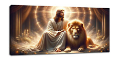 Citari Jesus and Lion Large Wall Art for Living Room Jesus Pictures Christian... picture