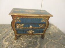 Vintage Italian Florentine  Blue/ Gold Gilt Jewelry Box picture
