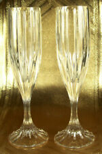 2 Mikasa Champagne Flutes Cut Crystal Everyday Celebration Elegant Wedding Gift picture