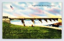 DB Postcard Reading PA Pennsylvania Ontelaunee Dam picture