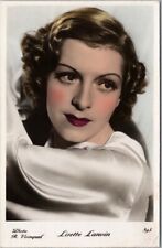 c1920s LIZETTE LANVIN RPPC Postcard French Film Actress / Colored Real Photo picture