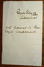 Admiral of the Fleet, 1st Baron Keyes Sir Roger Keyes (1872-1945) Signed  Letter picture