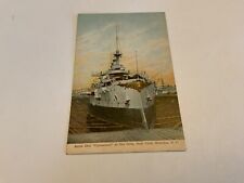 Brooklyn, N.Y. ~Battle Ship “Connecticut” at Dry Dock Navy Yard Antique Postcard picture