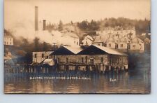 RPPC Real Photo Postcard Oregon Astoria Electric Power House Harbor Waterhouse picture