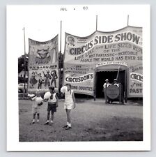 c1950s-60s~Kids Cotton Candy~Circus Tent Entrance~Baraboo WI~Museum~VTG Photos picture