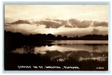 c1940's Sunset Fort Walton Florida FL Lake RPPC Photo Postcard picture