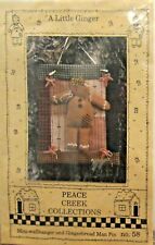 CRAFT PATTERN PEACE CREEK LITTLE GINGER MINI WALL HANGER QUILT W GINGERBREAD MAN picture