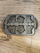 Antique Vintage Victorian Cast Iron Heavy Train Set Candy Chocolate Toy Mold picture