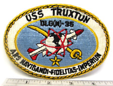 Vintage USS Truxtun DLGN-35 Jacket Patch ARS Navigandi Fidelitaas Imperium USN picture