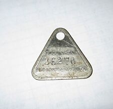 Vintage HUDSON MOTOR COMPANY Metal TOOL CHECK TAG No. 36270 picture