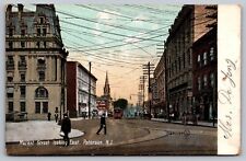 Market Street Looking East - Paterson New Jersey - Antique Postcard Early 1900’s picture