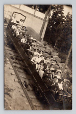 Postcard RPPC 1912 Mt Manitou Park Rail Ride Colorado, Antique Real Photo J11 picture
