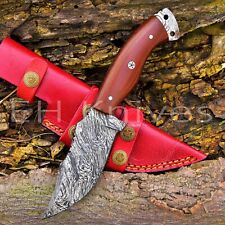CUSTOM HAND FORGED DAMASCUS STEEL HUNTING SKINNER EDC KNIFE MICARTA HANDLE  770 picture