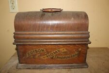 Antique 1903 Edison Banner Model Home Cylinder Record Oak Phonograph picture