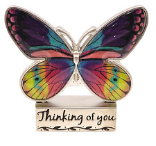 THINKING OF YOU Butterfly Figure Token Metal Desk Shelf Sitter Pocket Charm GANZ picture