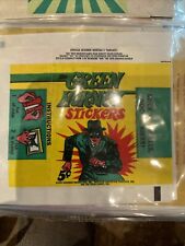 1966 Vintage TOPPS GUM Stickers GREEN HORNET Trading Card 5c WAX PACK WRAPPER picture
