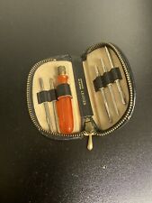 Vintage Small Screw Driver Set In Leather Case picture