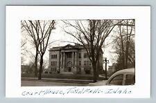 RPPC, Twin Falls ID, Courthouse, Real Photo Idaho Vintage Postcard picture