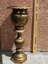 Vintage Heavy Brass Planter pot Very Tall 23.5