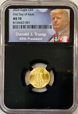 2024 Gold American Eagle $5 DONALD TRUMP LABEL NGC MS70 FIRST DAY OF ISSUE  🇺🇸 picture