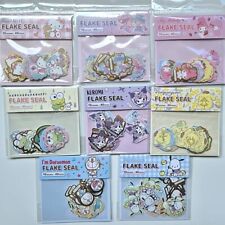 Official Sanrio Licensed Flake Seal Stickers Hello Kitty My Melody Doraemon 40pc picture